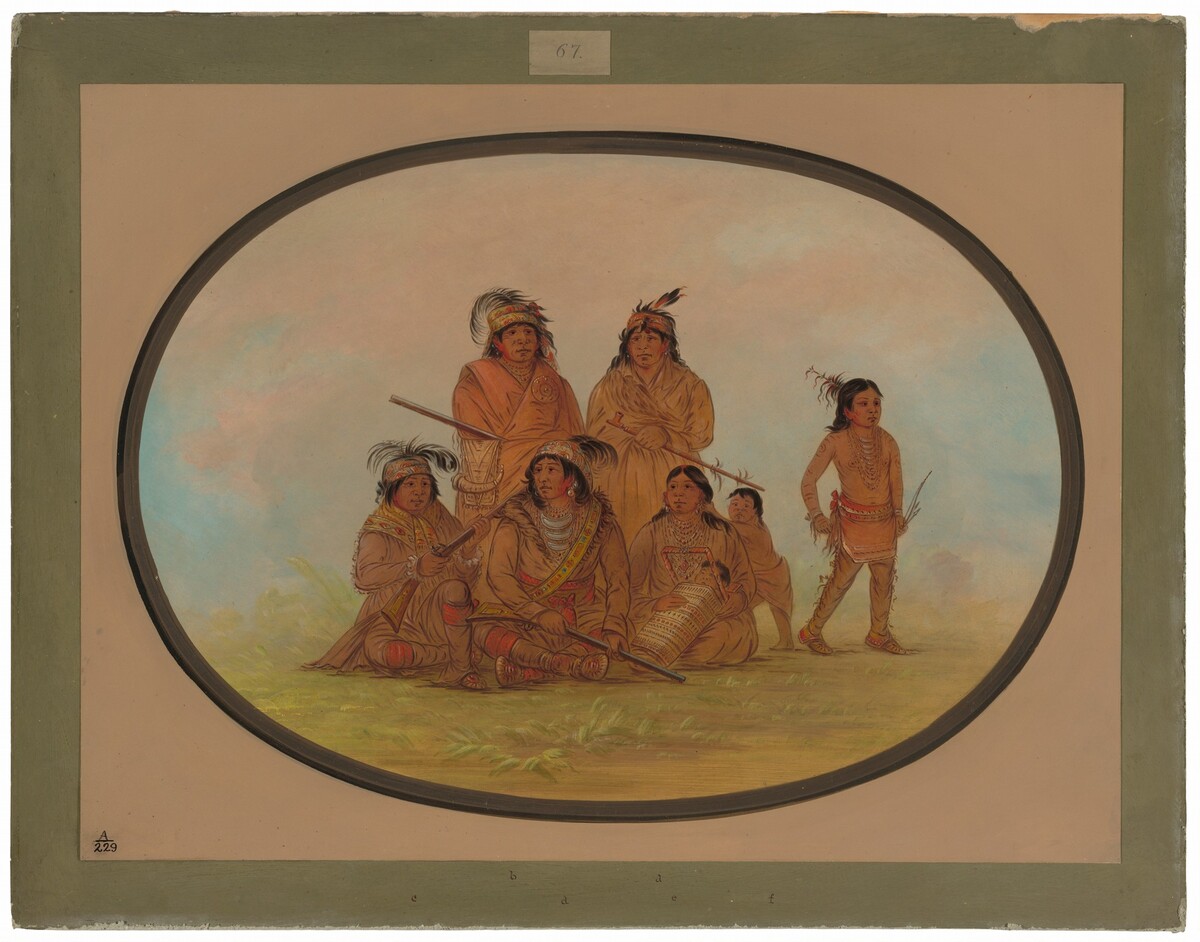Seminolee Indians, Prisoners at Fort Moultrie by George Catlin