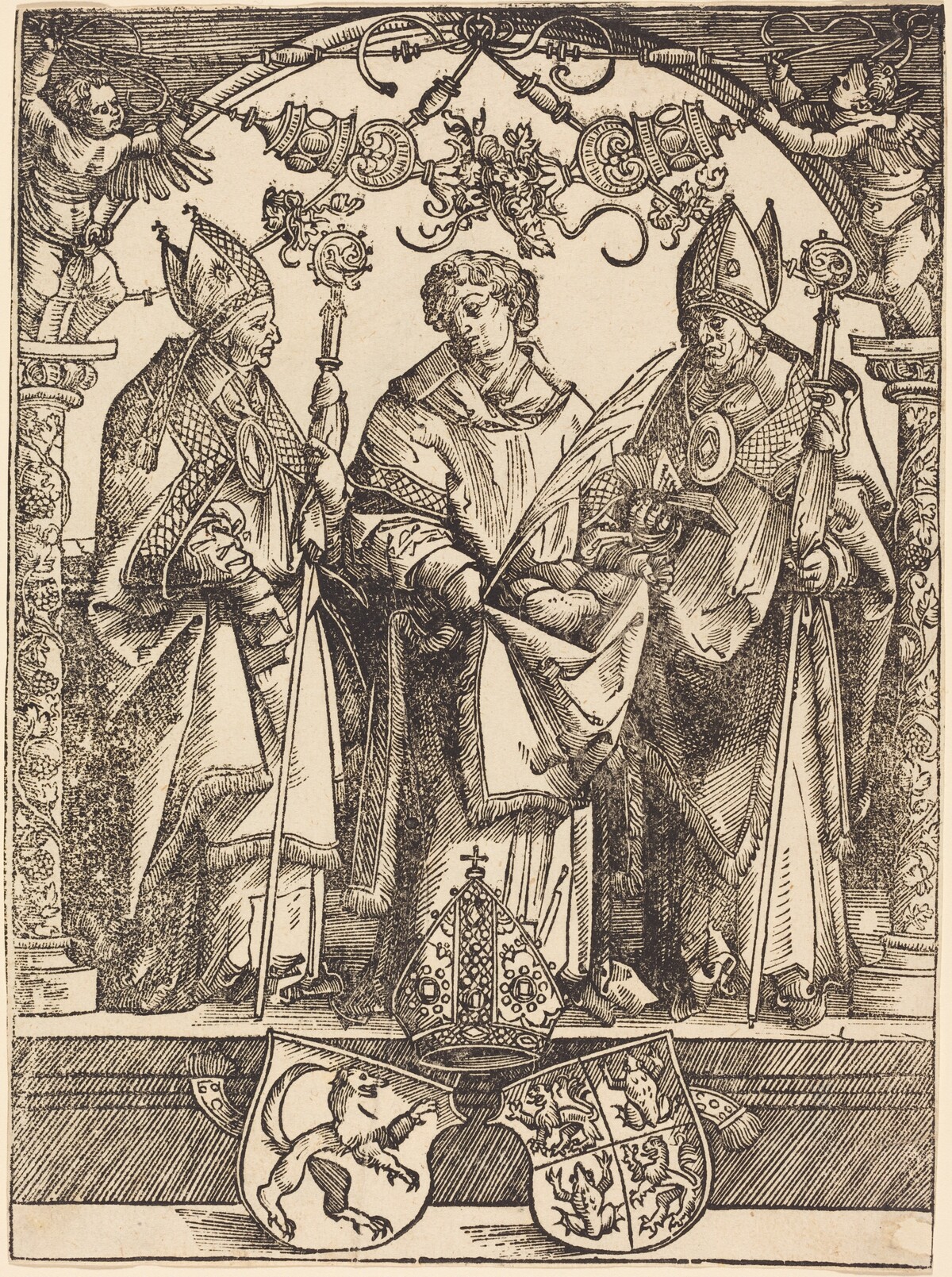 Saints Maximilian, Stephen, and Valentine by Wolf Traut