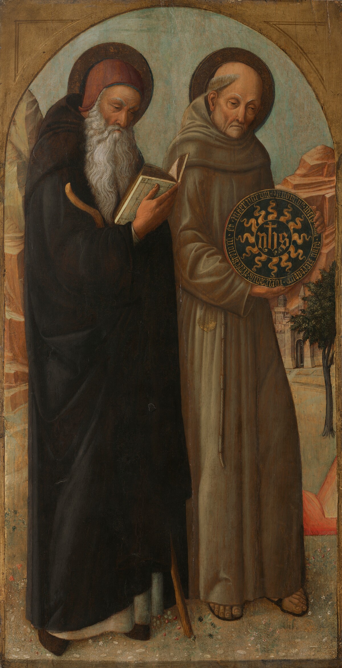 Saint Anthony Abbot and Saint Bernardino of Siena by Jacopo Bellini