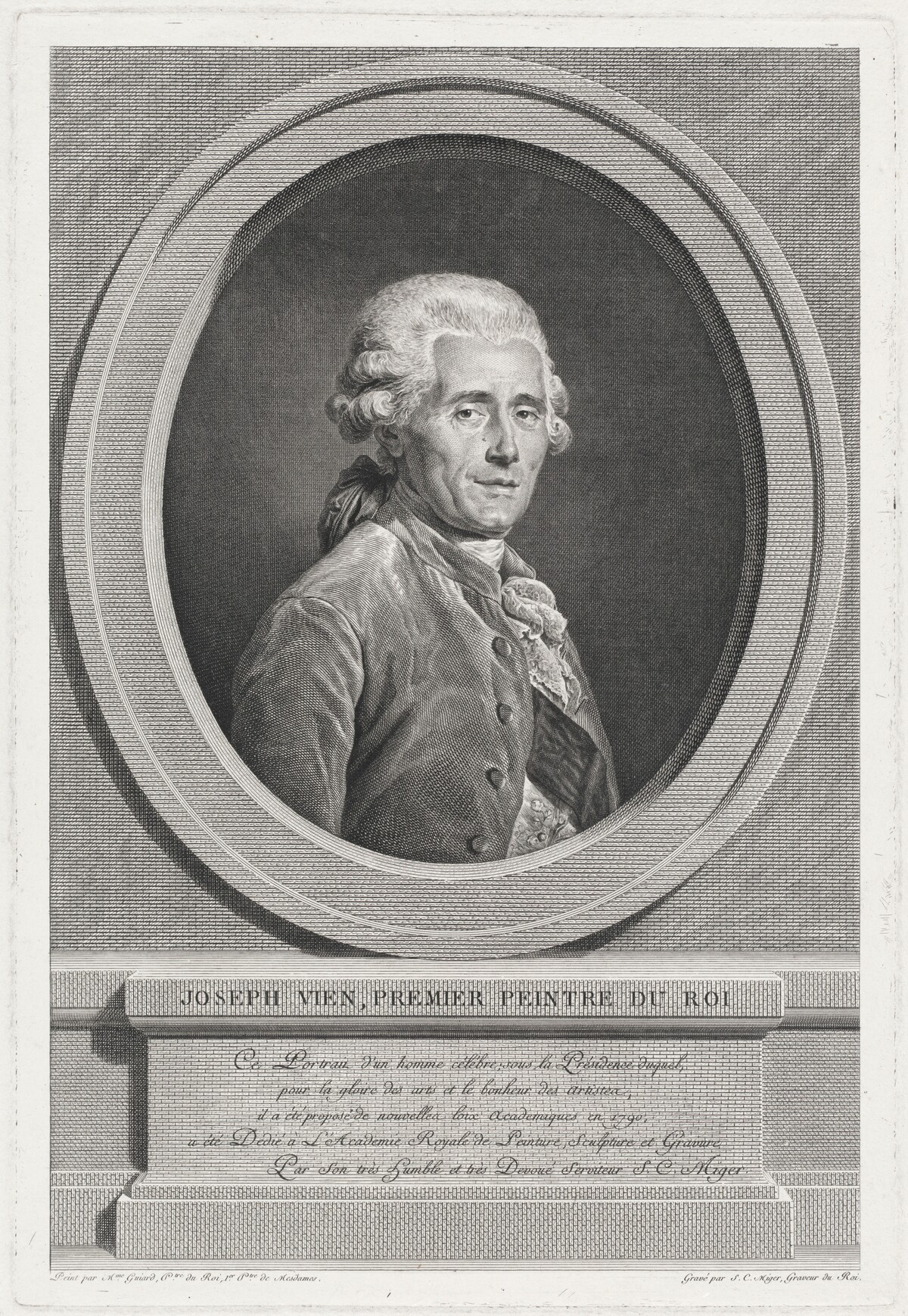Joseph Vien by Simon Charles Miger after Adélaïde Labille-Guiard