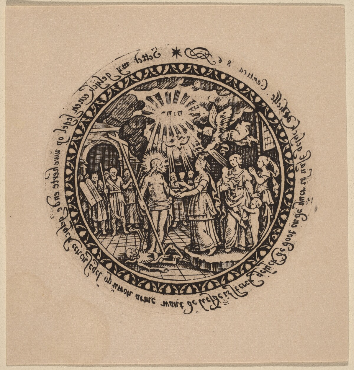 Triumphant Christ with Prophets and Saints by Netherlandish 16th Century