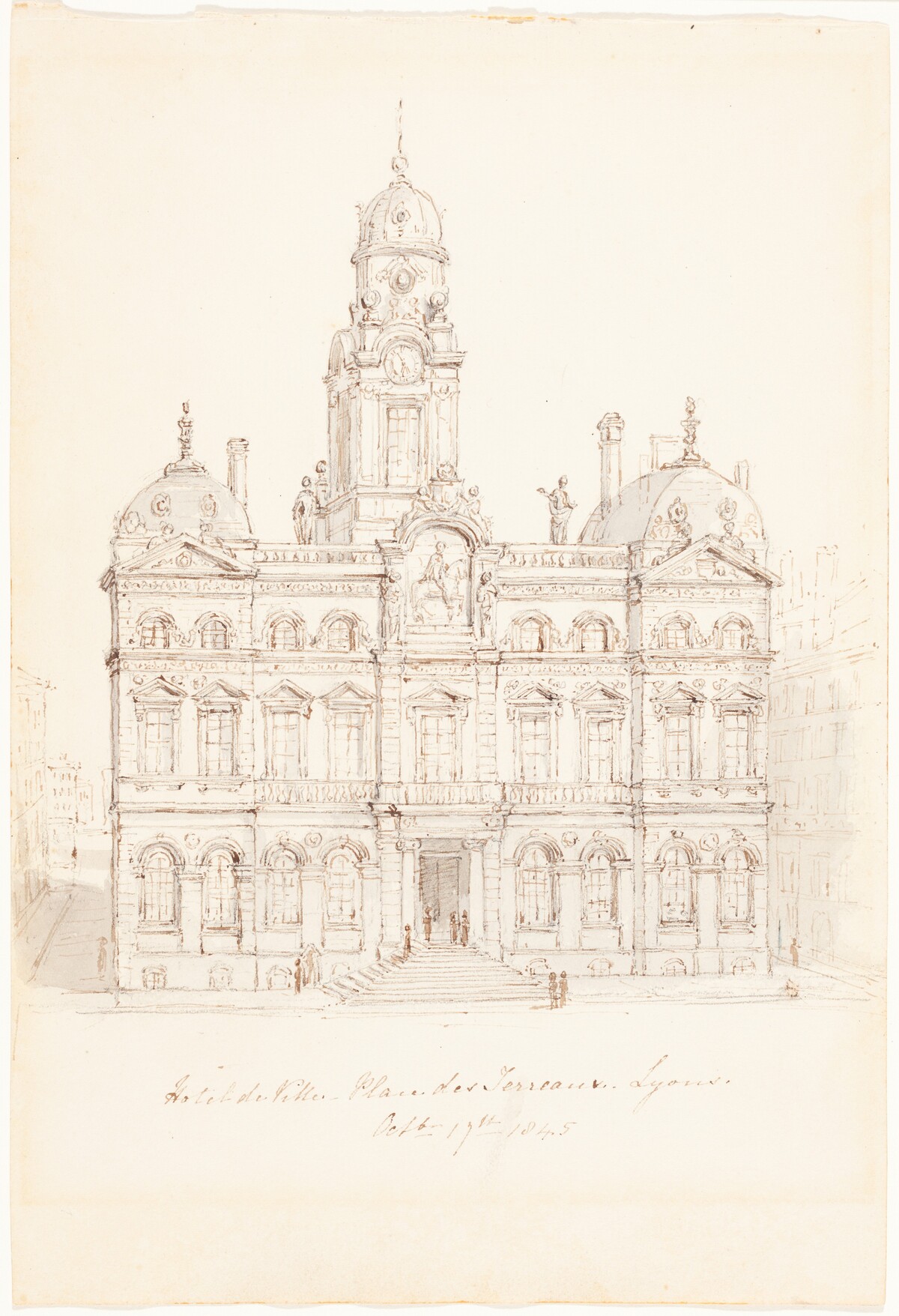 Hôtel de Ville, Place des Terreaux, Lyons by Robert Smirke