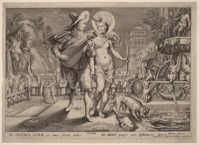 Diana as Luna Accompanying a Young Man Serenading