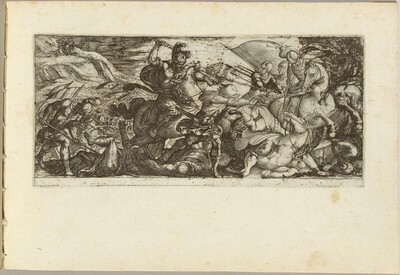 Cavalry Attack with Soldiers Fleeing