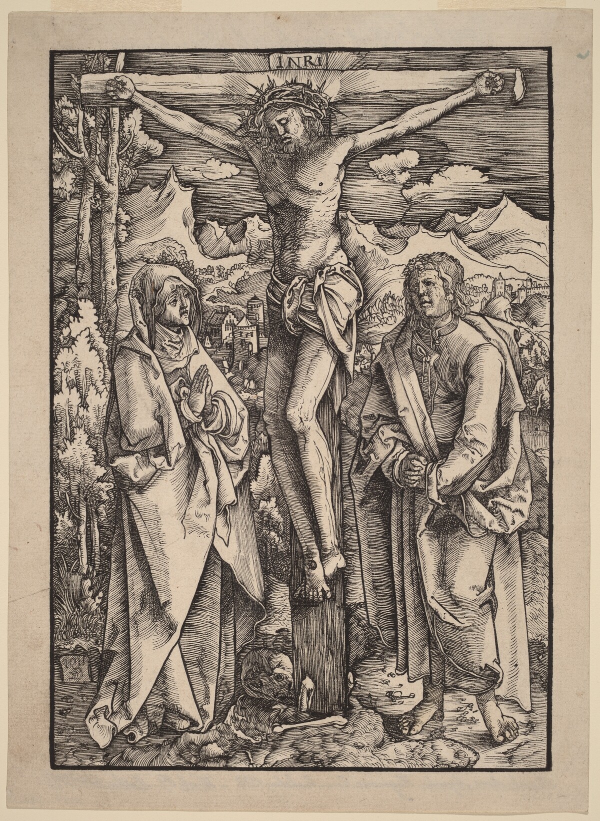 Christ on the Cross between the Virgin and Saint John by Gabriel Zehender