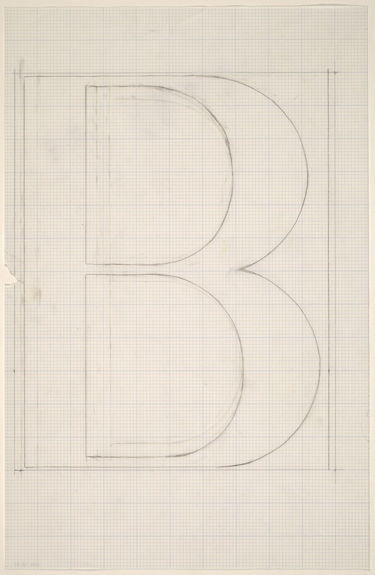 Sketch for "Building - Blocks for a Doorway" (B) by Vito Acconci