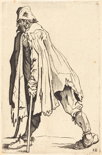 Beggar with Crutches and Cap