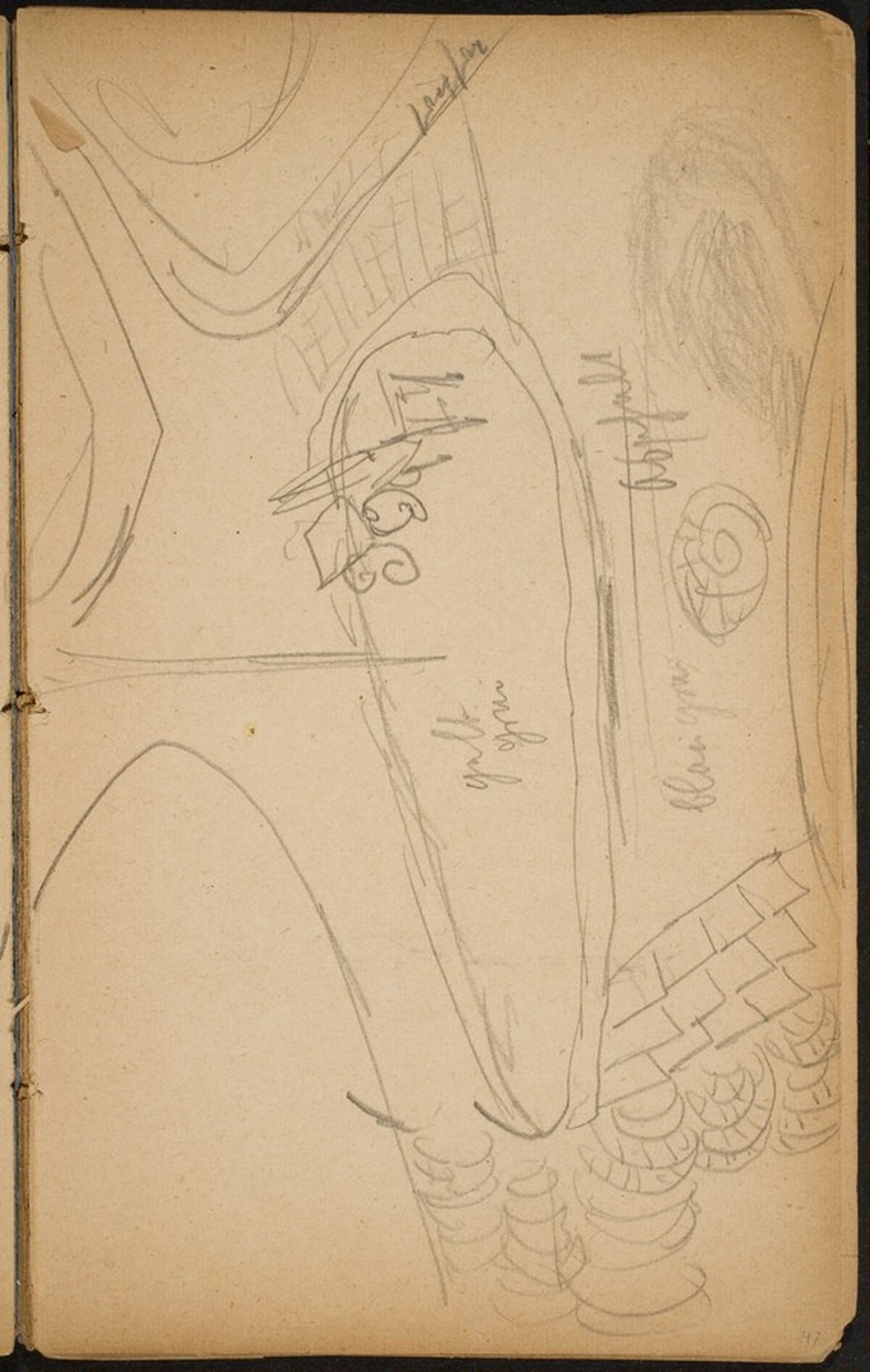 Aufsicht auf eine Straßenkreuzung (Top View on a crossing) [p. 47] by Max Beckmann