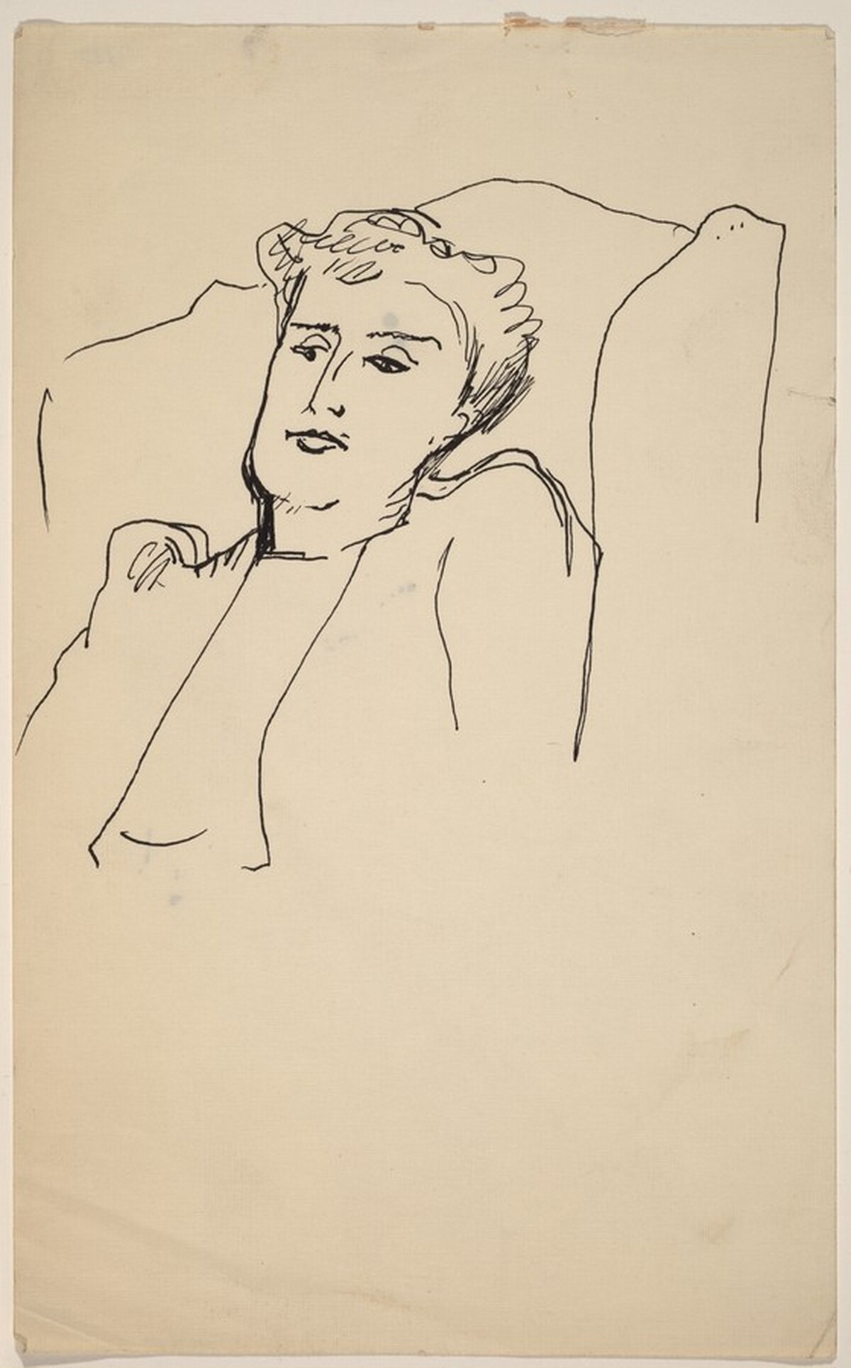 Bust Length Portrait of Woman in Arm Chair by Mark Rothko
