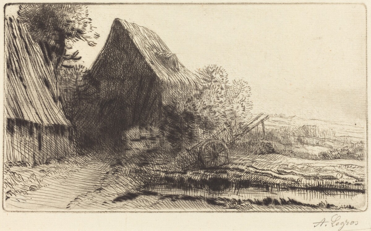 Wheelwright's Home (La maison du charron) by Alphonse Legros