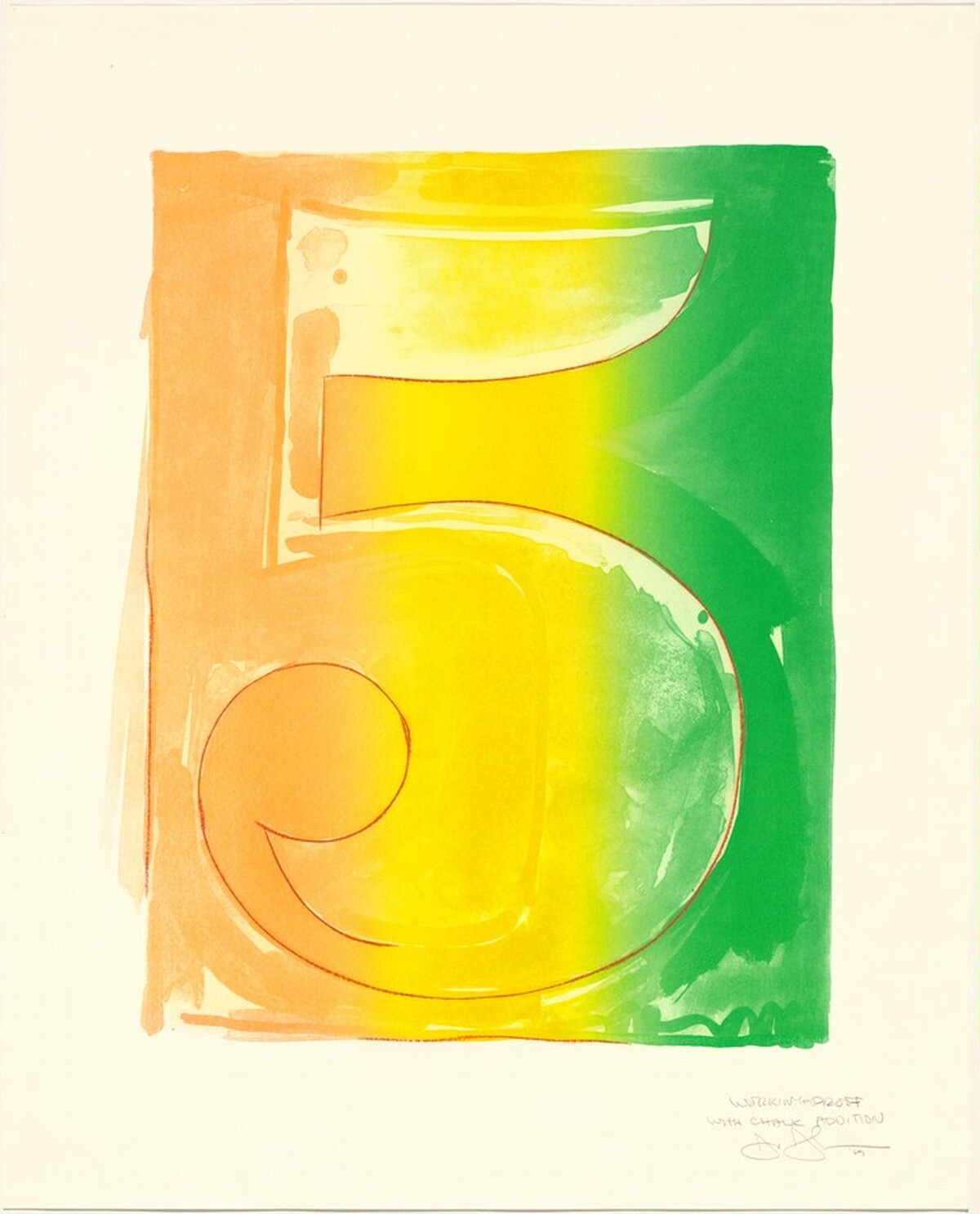 Figure 5 [working proof] by Jasper Johns