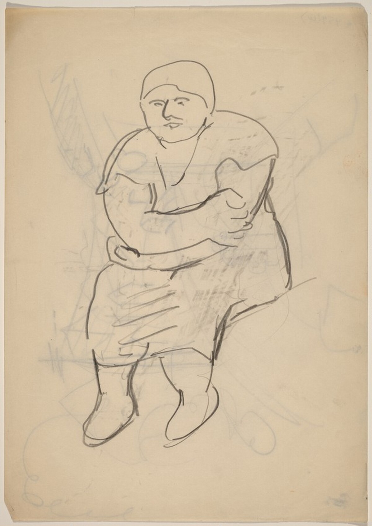 Seated Woman with Arms Crossed in Lap [recto] by Mark Rothko