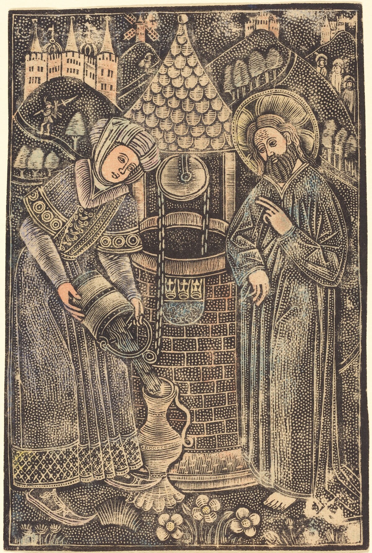 Christ and the Woman of Samaria by German 15th Century