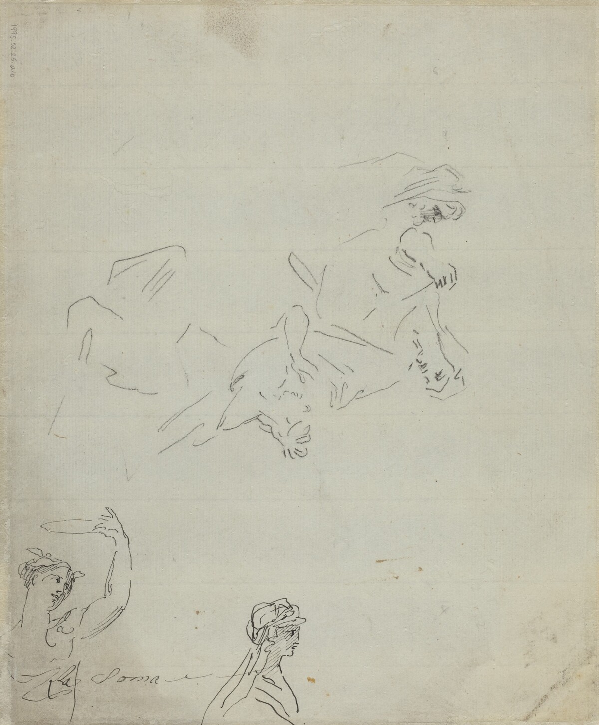 Figure Studies [verso] by Giovanni Battista Cipriani