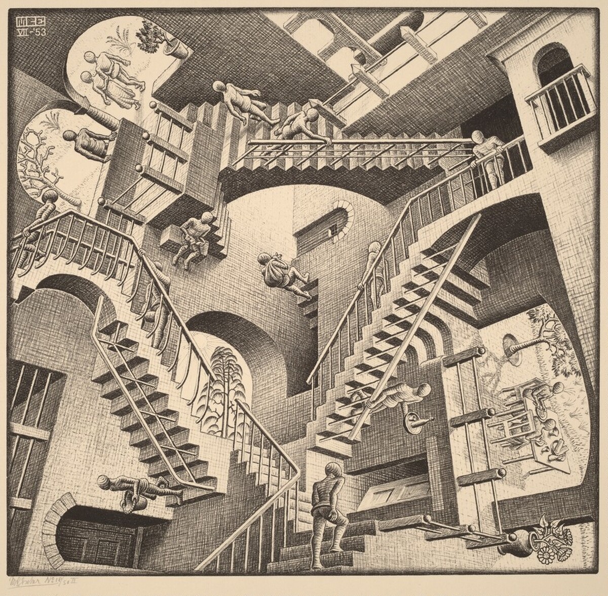 Relativity by M.C. Escher