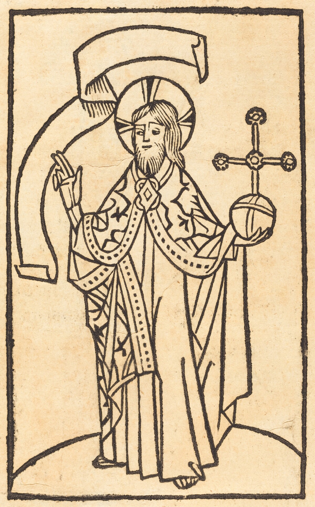 Christ as Salvator Mundi by German 15th Century