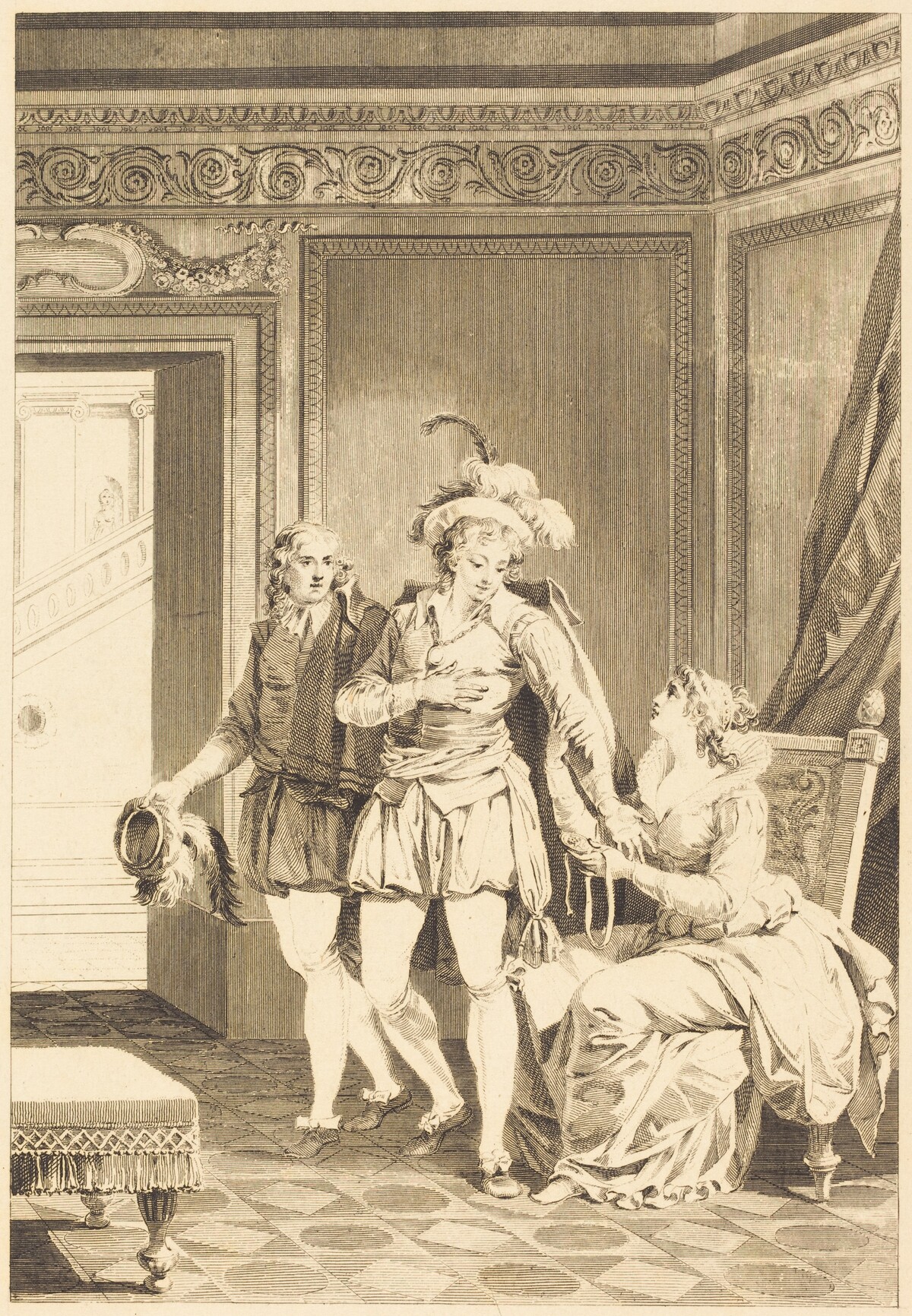 Joconde: Le depart by after Jean-Jacques-François Le Barbier I