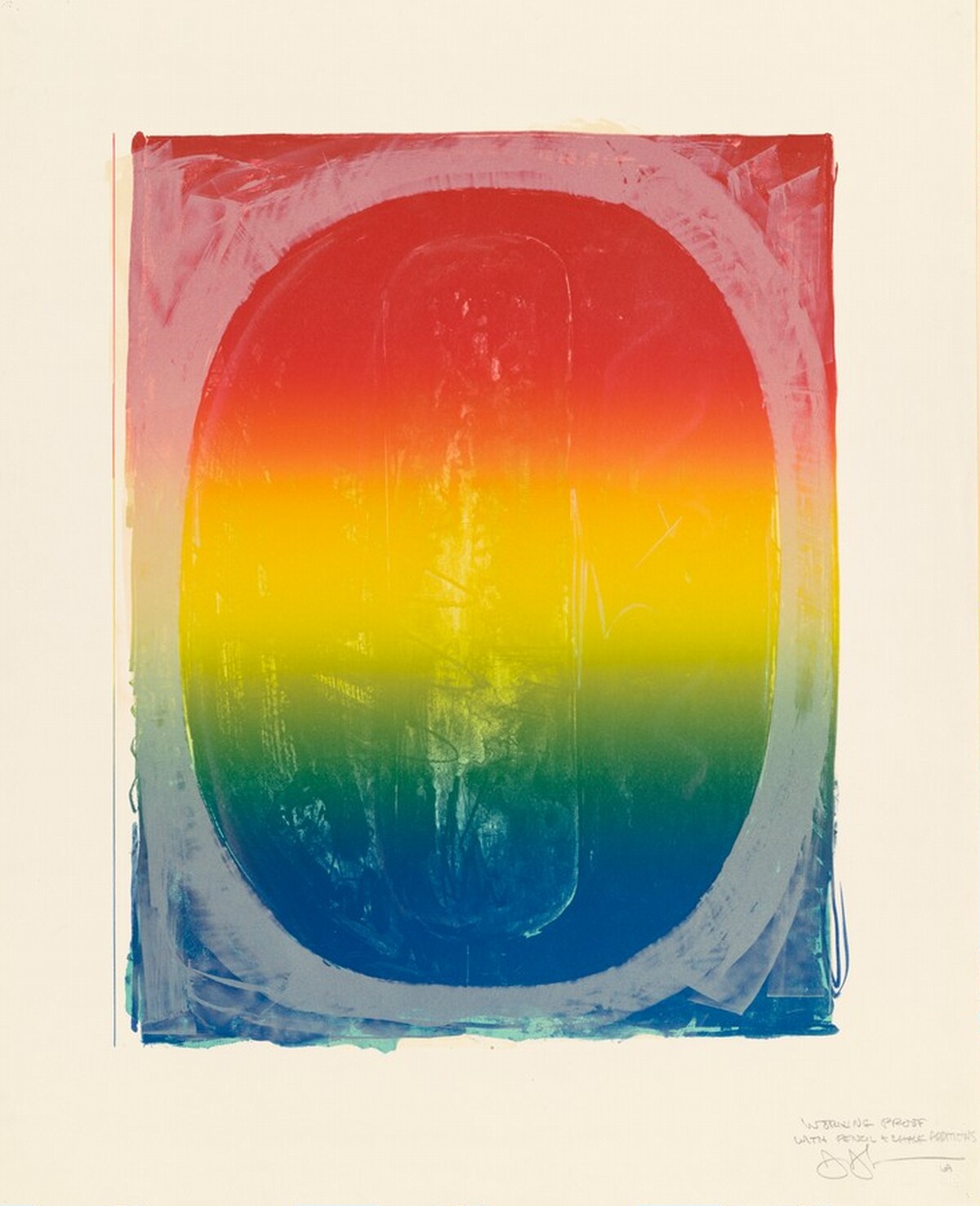 Figure 0 [working proof] by Jasper Johns