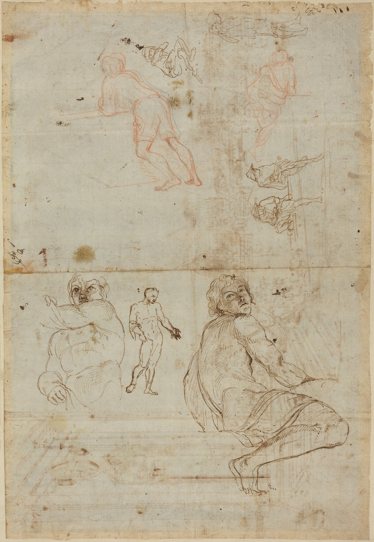 Figures from the Farnese Palace and from Life by Gaspar van Wittel after Annibale Carracci