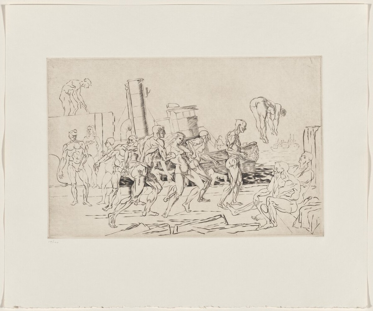Bathers-in-the-Hudson by Reginald Marsh