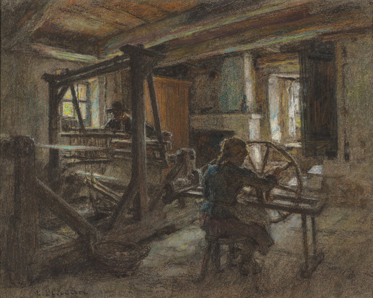 The Weaver's Cottage by Léon-Augustin Lhermitte