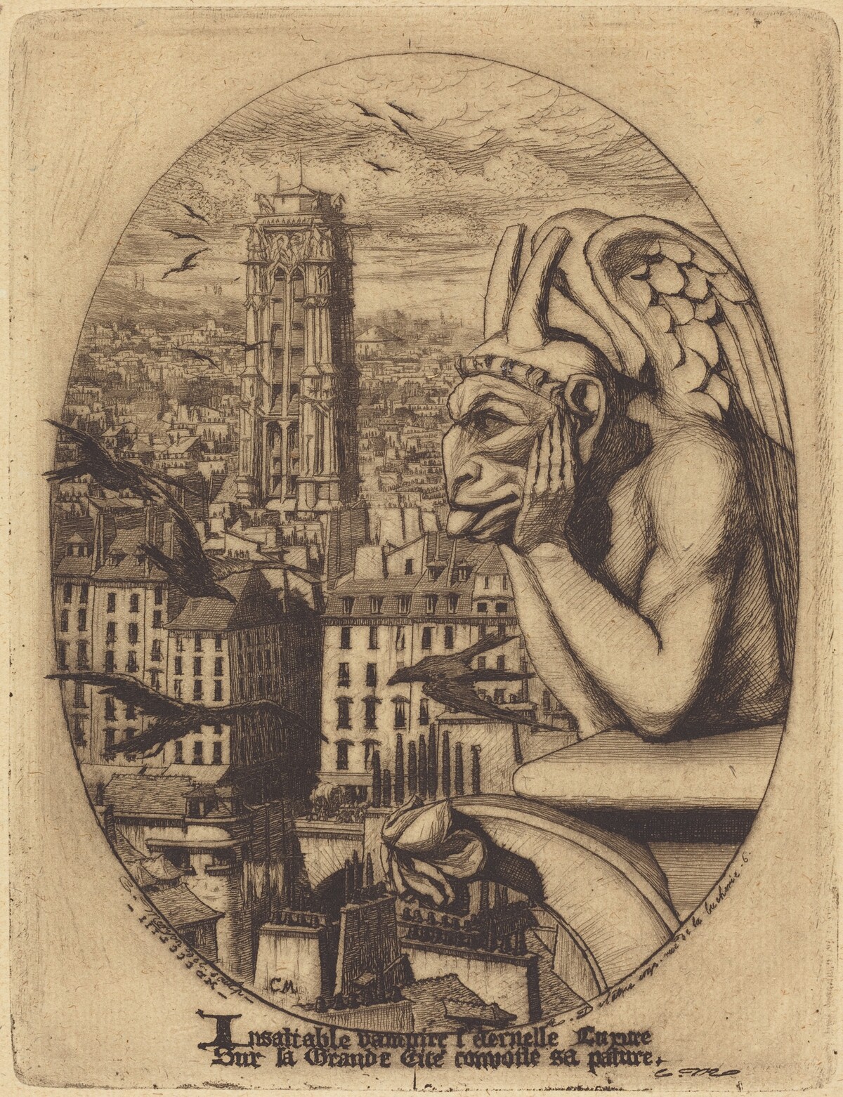 Le stryge (The Vampire) by Charles Meryon