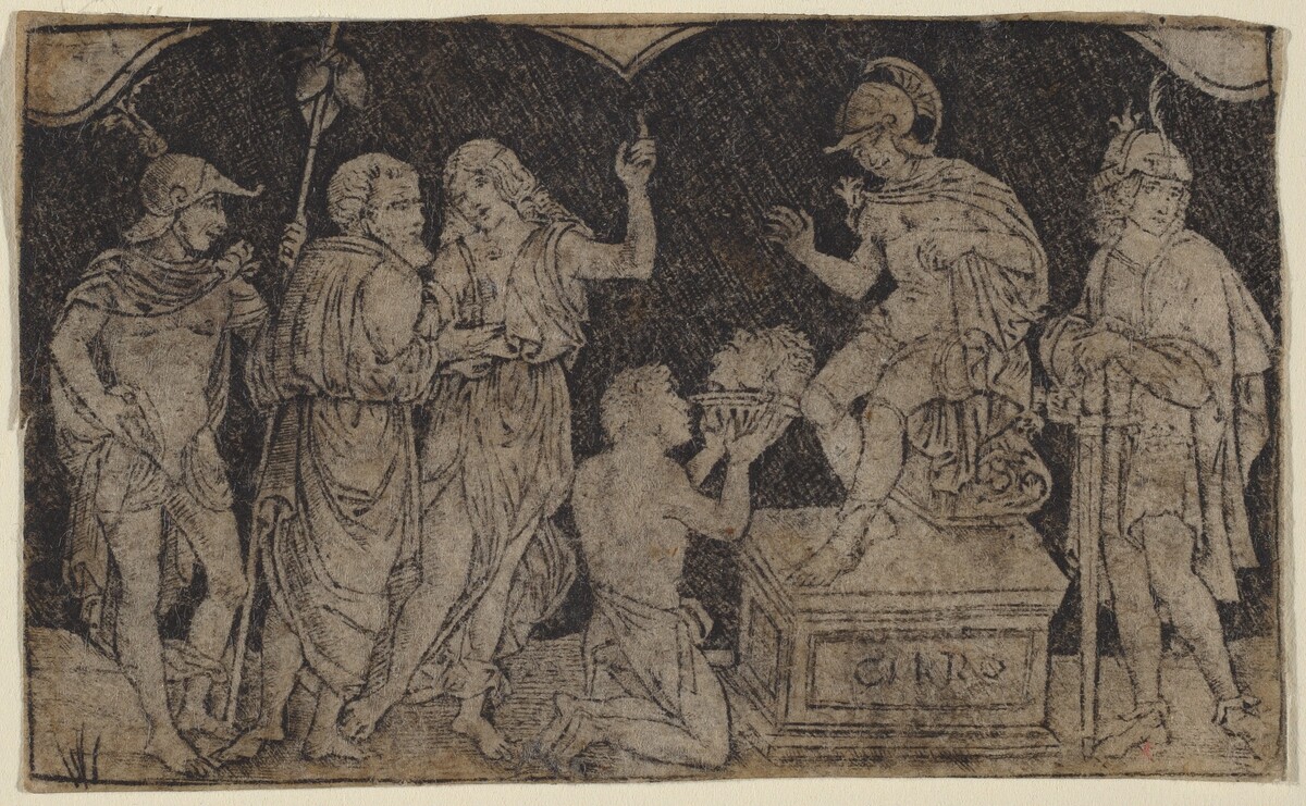 Artaxerxes Receiving the Head of Cyrus by Peregrino da Cesena