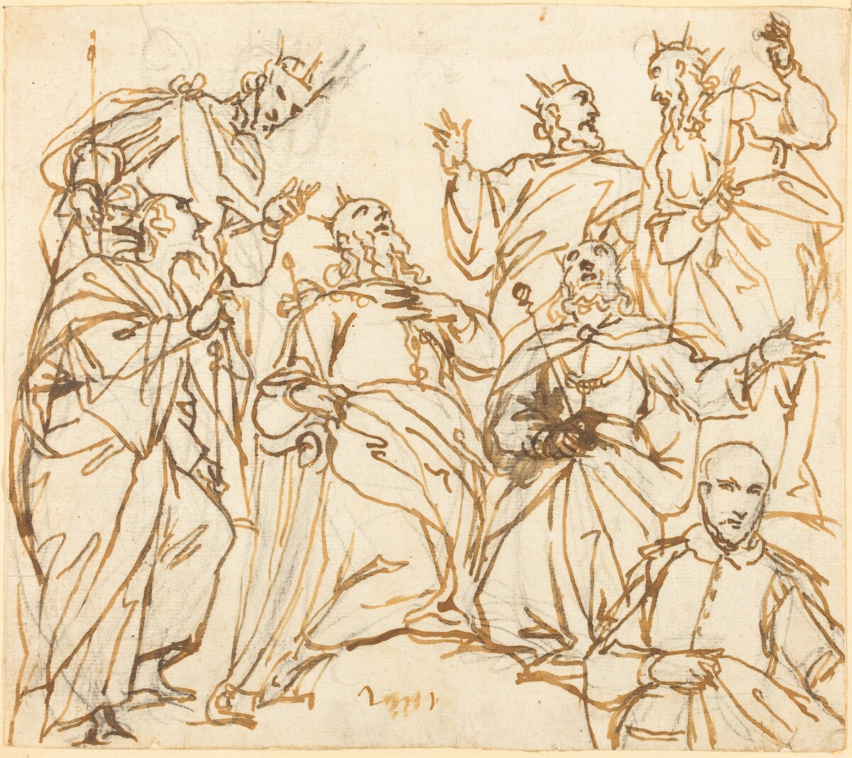 David and the Patriarchs with a Donor by Giovanni Battista Maganza II