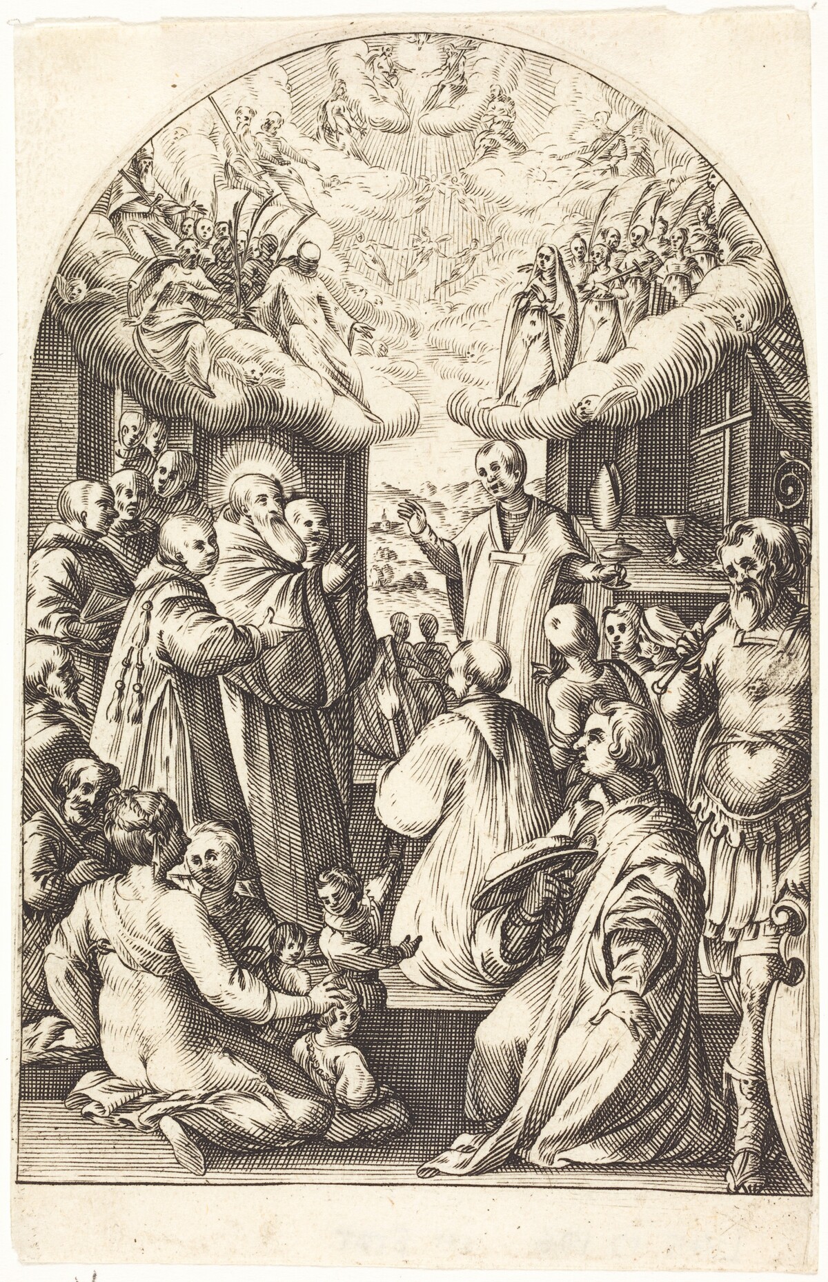 Death of Saint Benedict by Jacques Callot