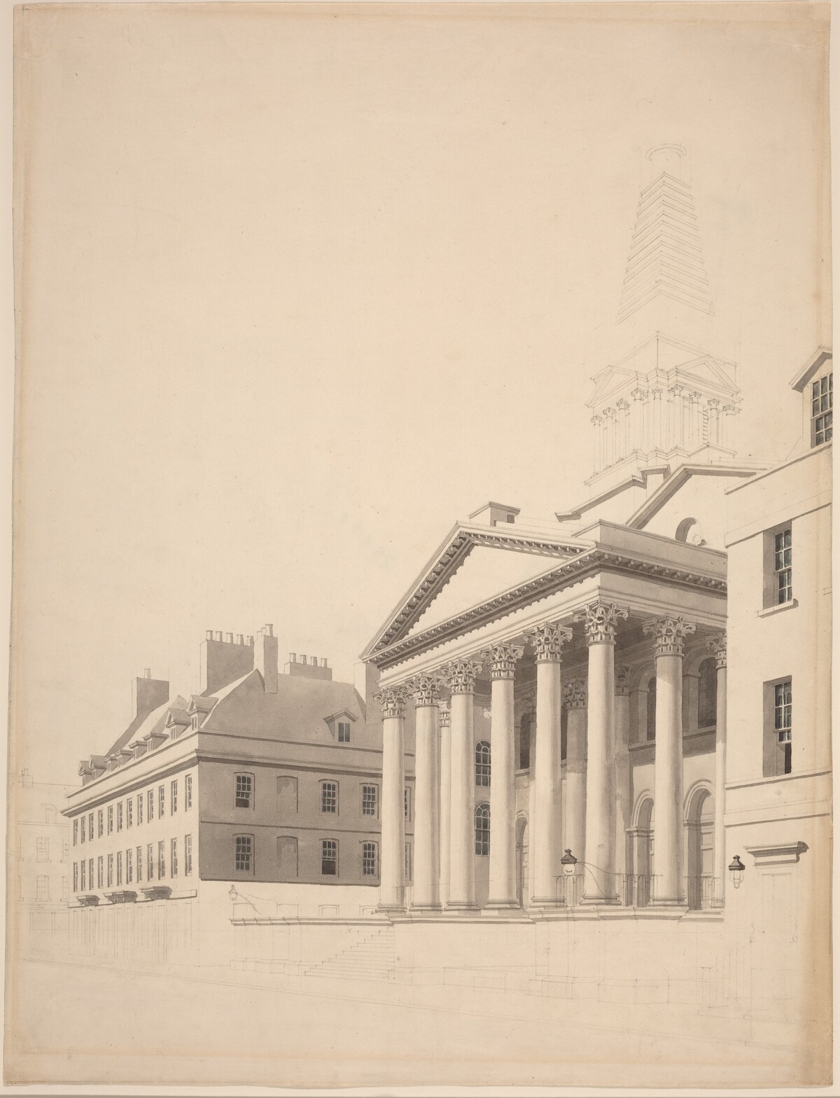 St. George's, Bloomsbury by Thomas Malton