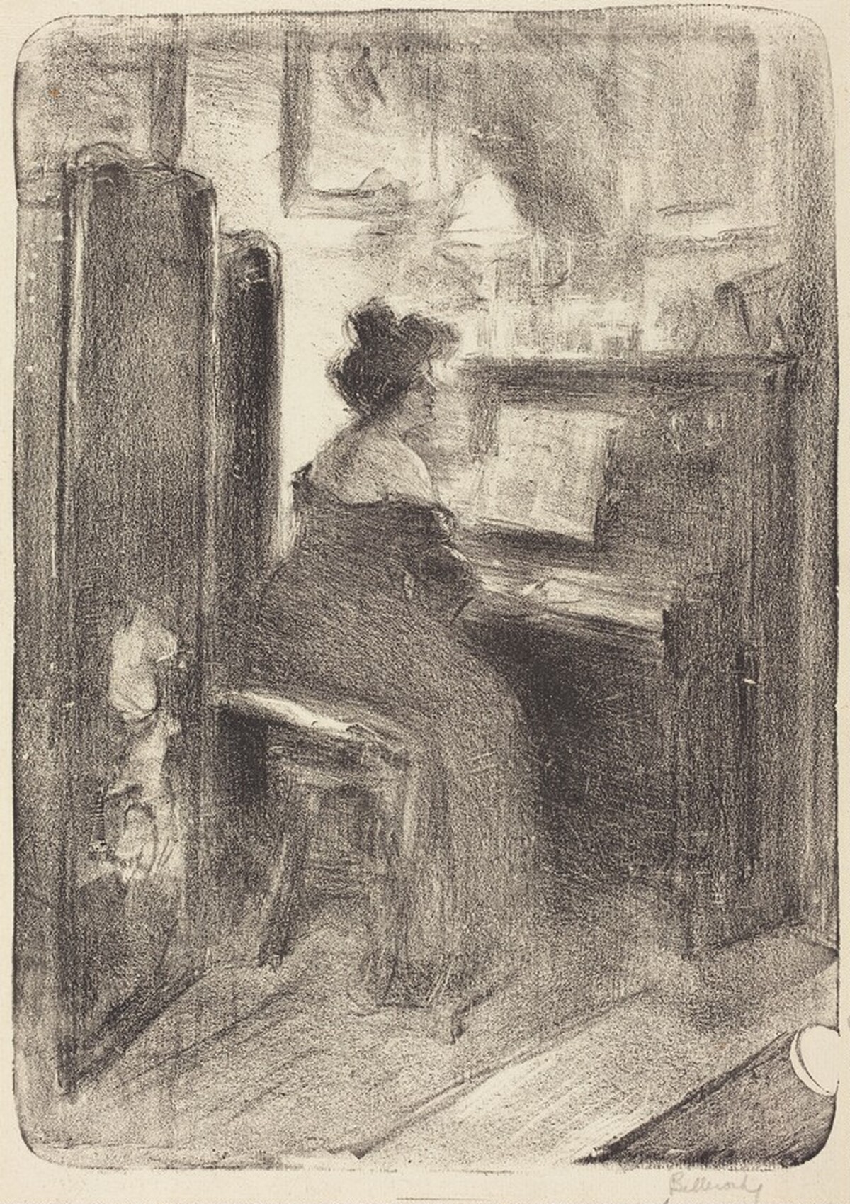 The Artist's Mother at the Piano by Albert Belleroche
