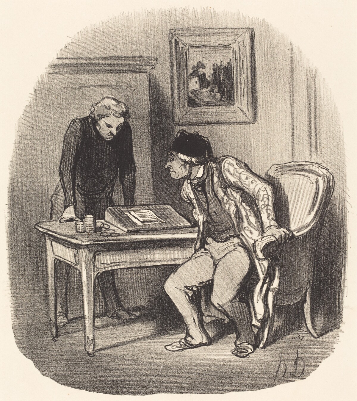 Le Compte est-il bien exact?... by Honoré Daumier