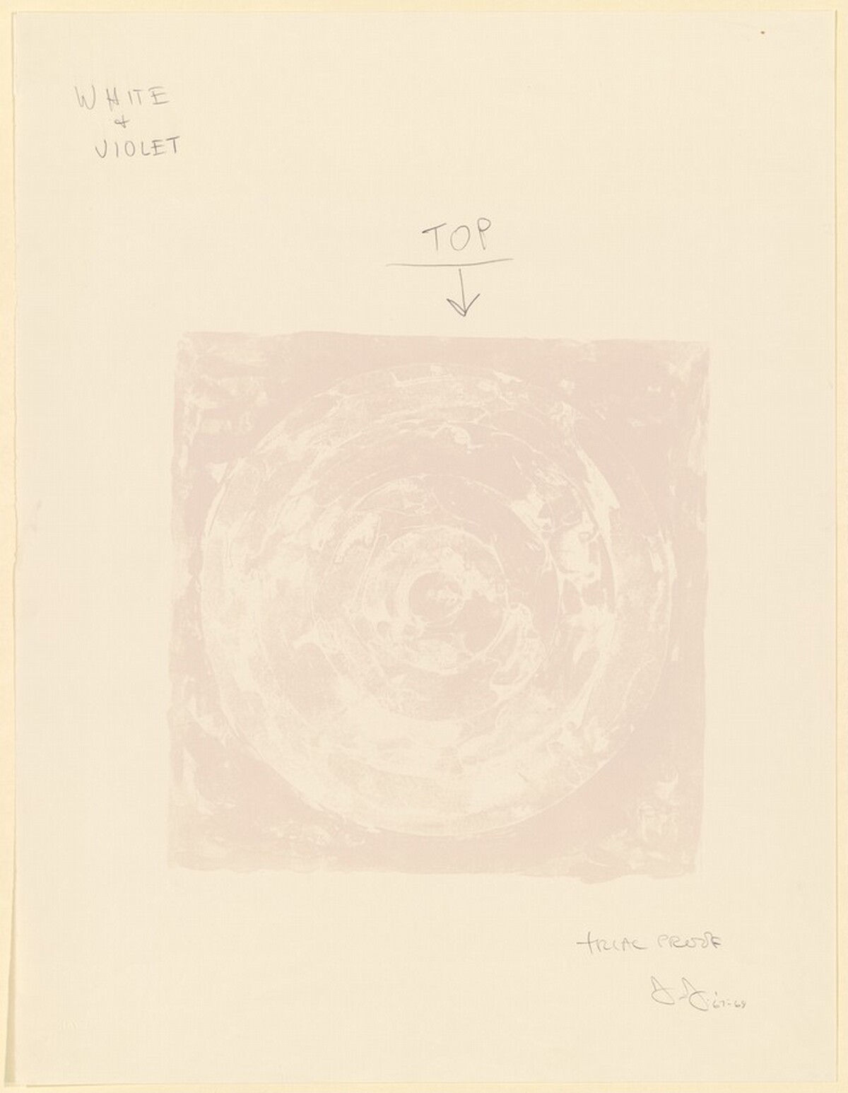 White Target [trial proof] by Jasper Johns