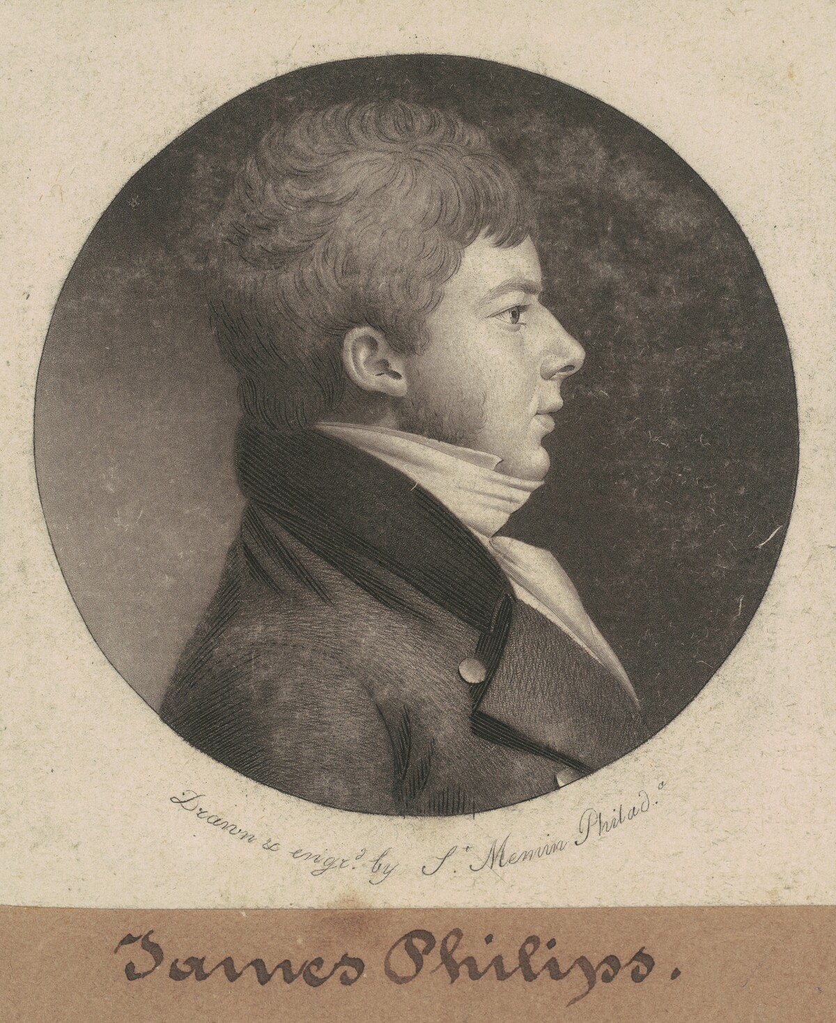 James Philips by Charles B. J. Févret de Saint-Mémin