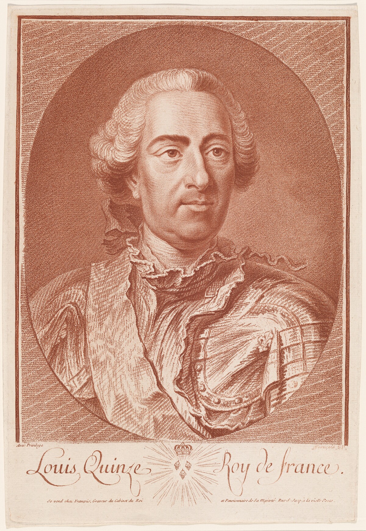 Louis Quinze, Roy de France (Louis XV) by Jean-Charles François