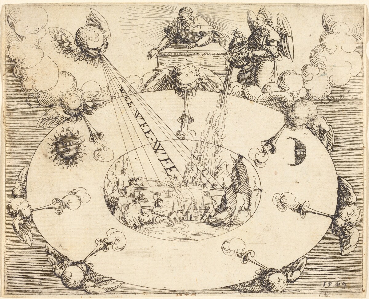 The Opening of the Seventh Seal by Augustin Hirschvogel