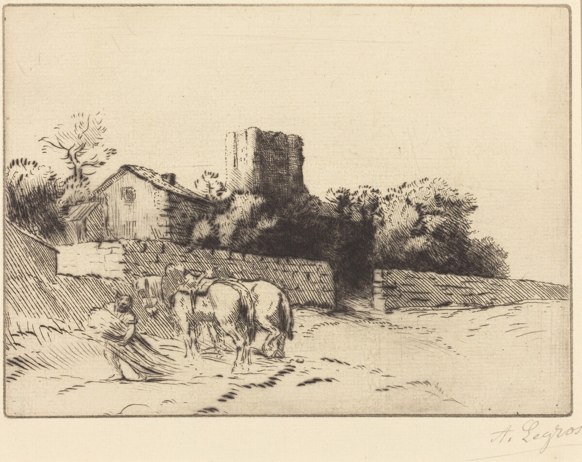Rectory Wall (Le mur du presbytere) by Alphonse Legros
