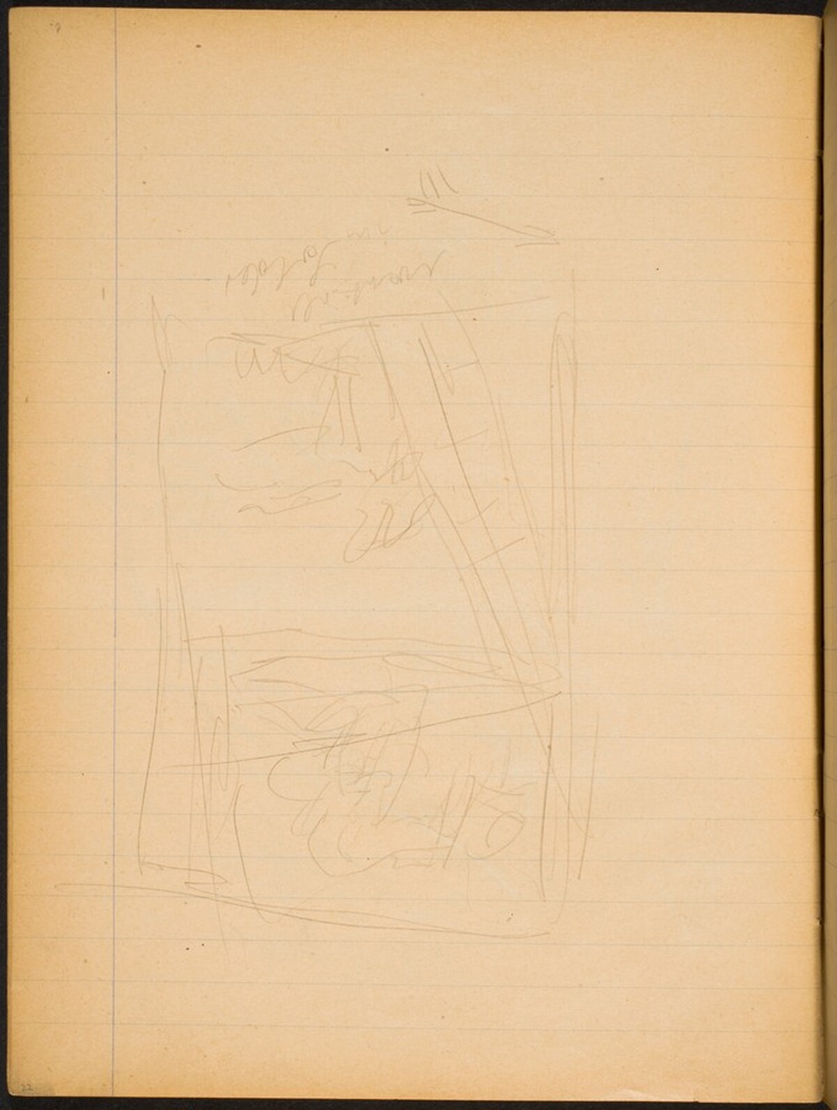 Nicht identifizierte Kompositionsskizze (Not identified compositional Sketch) [p. 22] by Max Beckmann