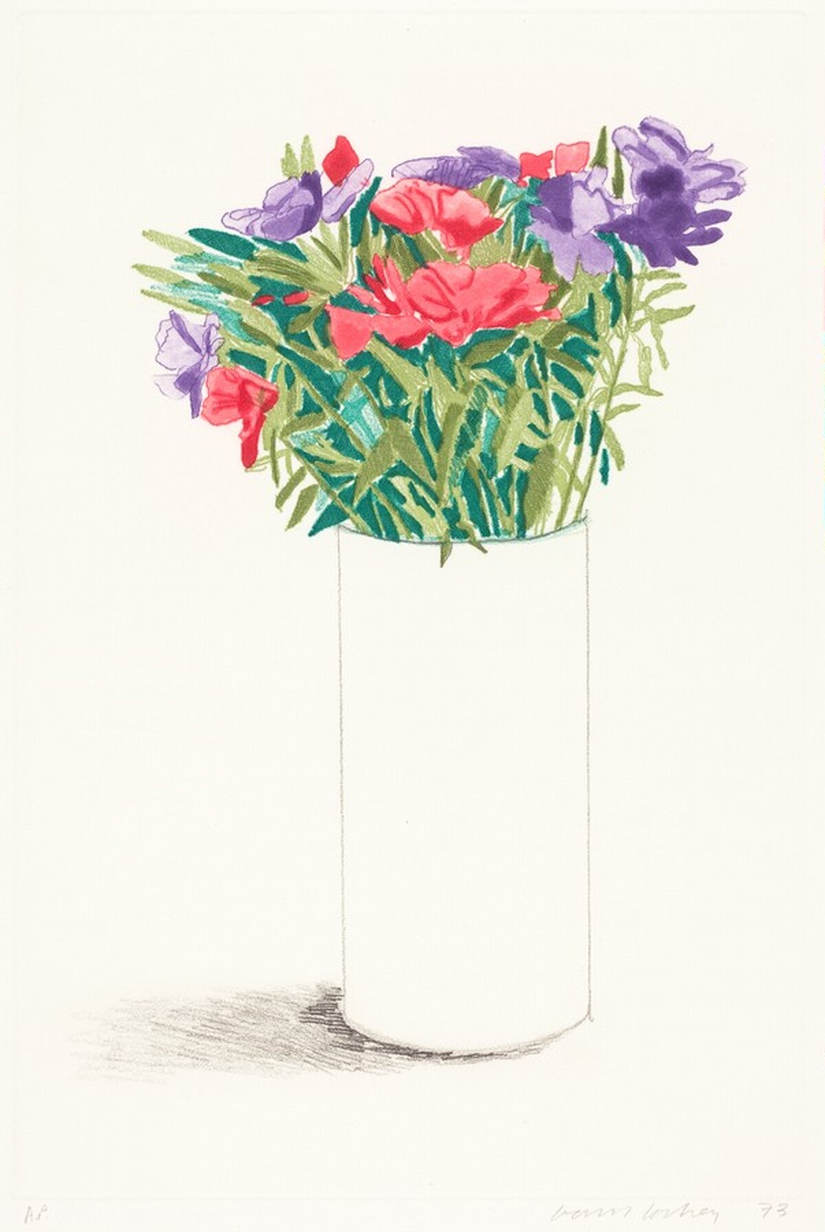 Godetia by David Hockney