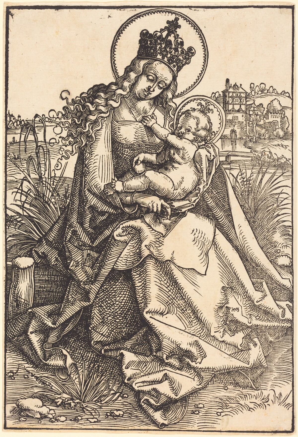 Madonna and Child on the Grassy Bank by Hans Baldung Grien