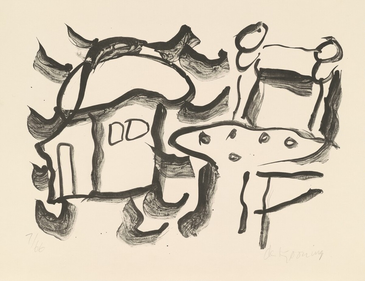Table and Chair by Willem de Kooning