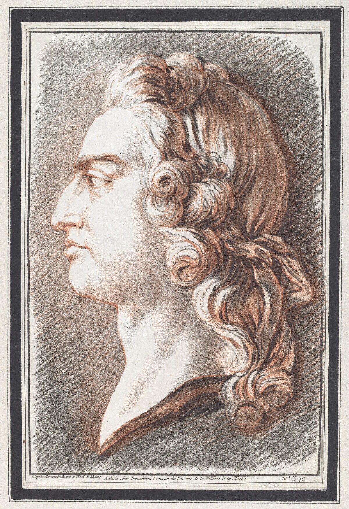 Louis XV by Gilles Demarteau, the Elder, after Jean-François Clermont