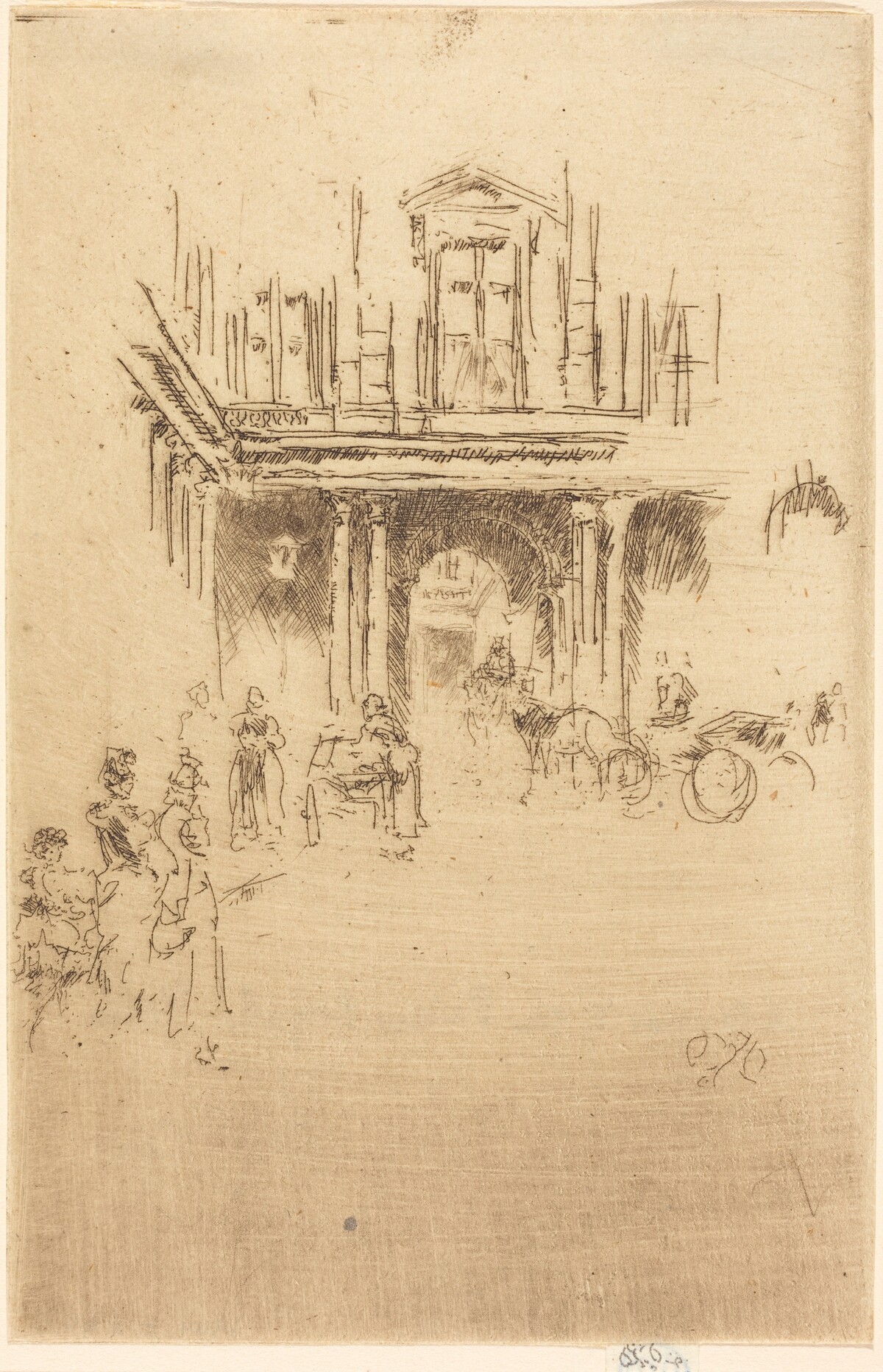A Corner of the Palais Royal by James McNeill Whistler