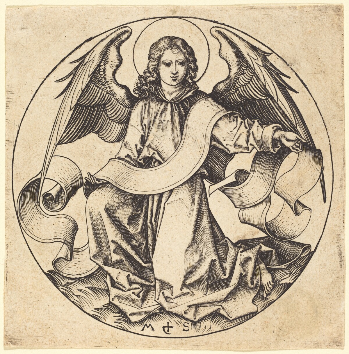 The Angel of Saint Matthew by Martin Schongauer