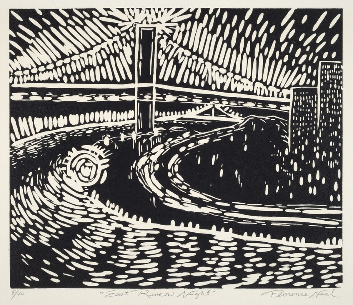 East River Night by Florence Neal