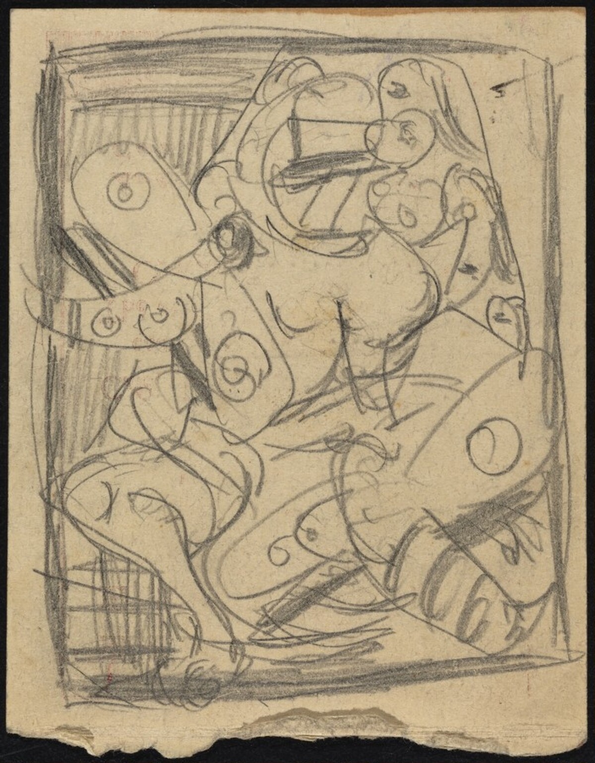 Sketch of Unidentified Subject by Max Beckmann