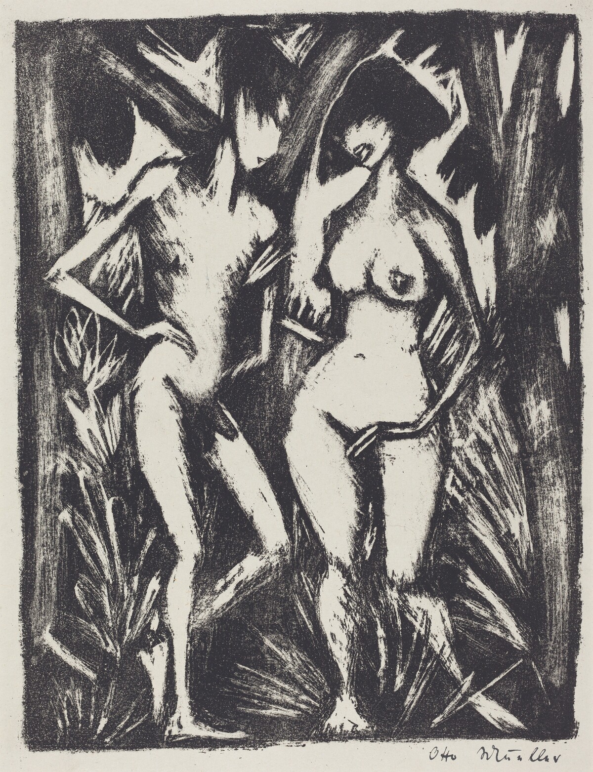 Adam and Eve (Adam und Eva) by Otto Mueller