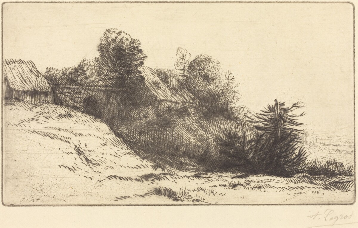 View of a Farm, 2nd plate (La ferme du Bienheureux) by Alphonse Legros