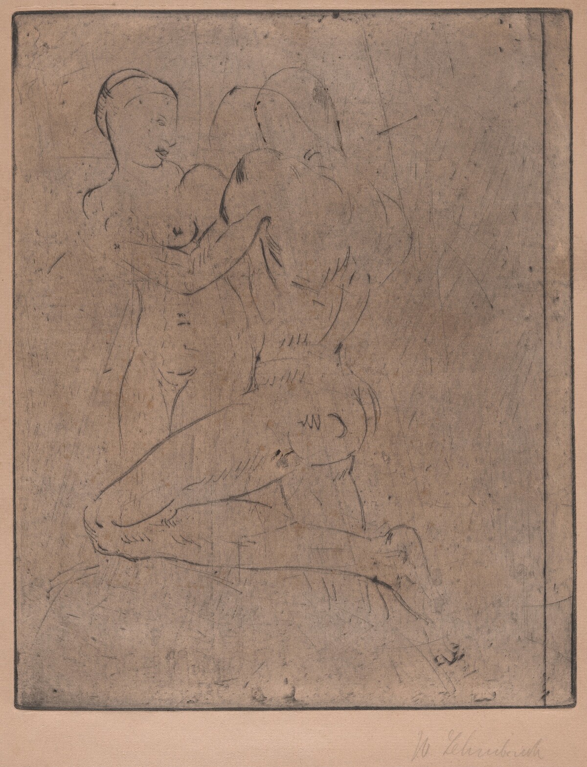 Rape II (Raub II, Weib halb) by Wilhelm Lehmbruck