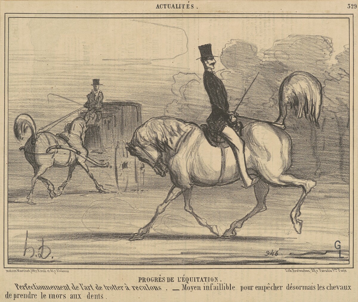 Progrès de l'équitation by Honoré Daumier